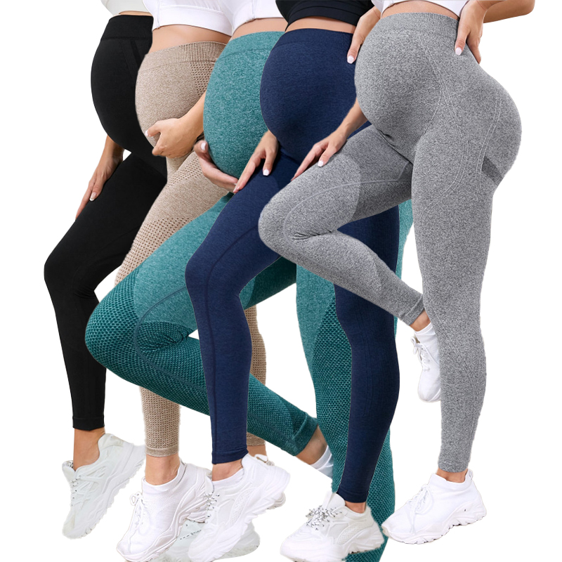 Maternity Wear - Women's Maternity Leggings Over The Belly