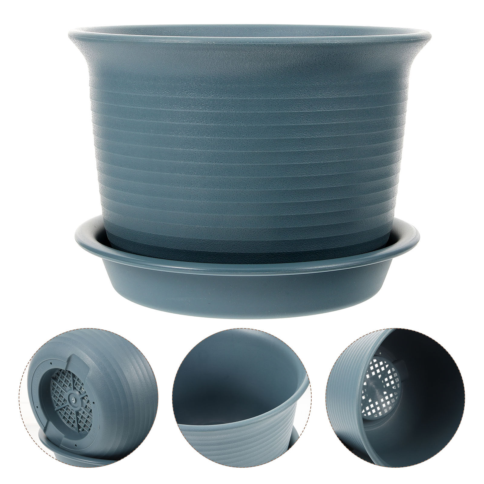 Nursery - Large Blue Resin Flower Pot Plastic