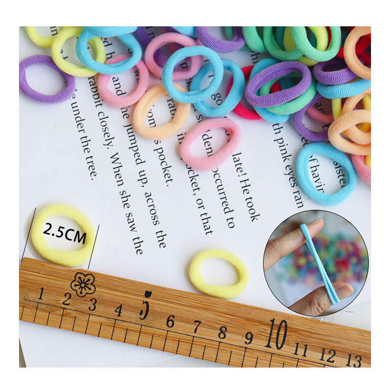 50/100Pcs 2.5cm Elastic Hair B - огляд і ціна Baby Gear