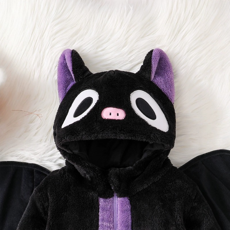 Newborn Baby Black Purple Cat  - огляд і ціна Cotton Baby Onesies Zipper