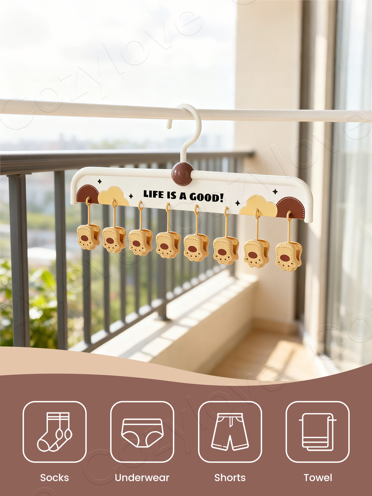 Cute 8 Clip Sock Hanger with 3 - огляд і ціна Baby Clothes