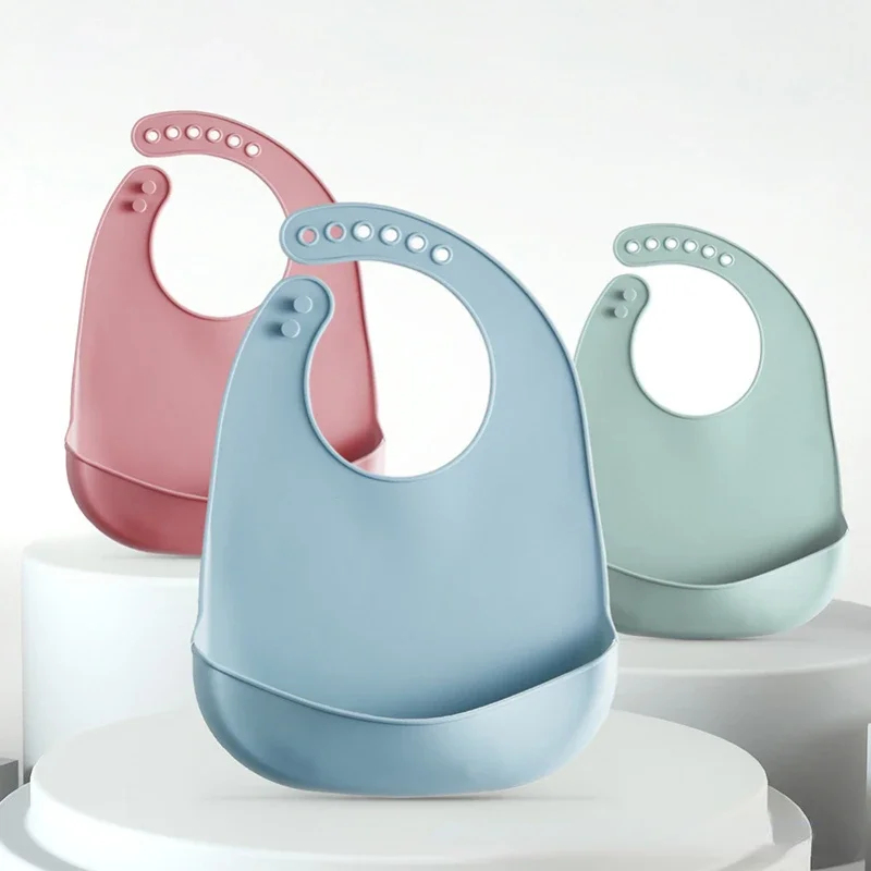1/3pcs Baby Bib Adjustable Wat - огляд і ціна Waterproof Baby Bibs Silicone