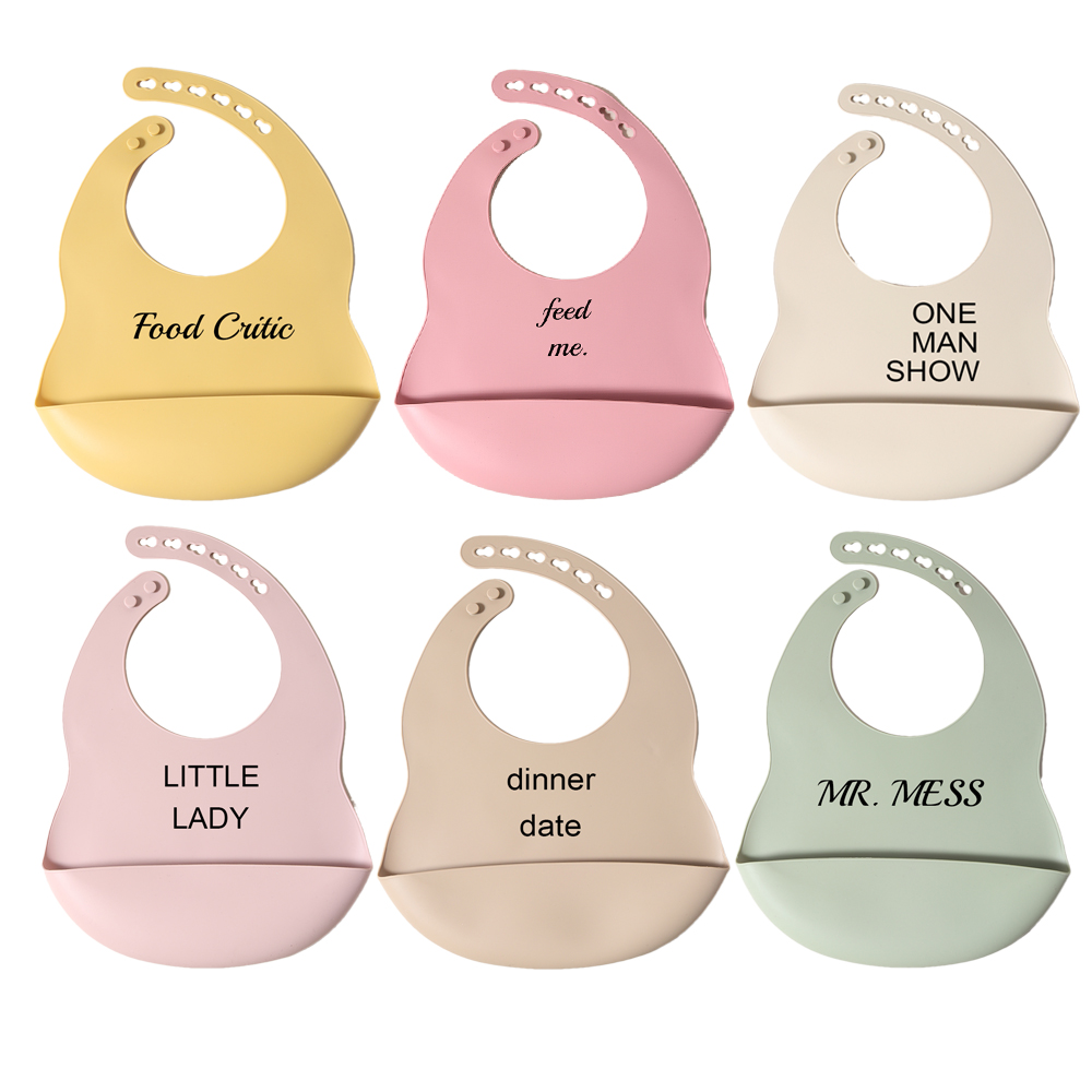 silicone bibs quote message wa - огляд і ціна Waterproof Baby Bibs Silicone
