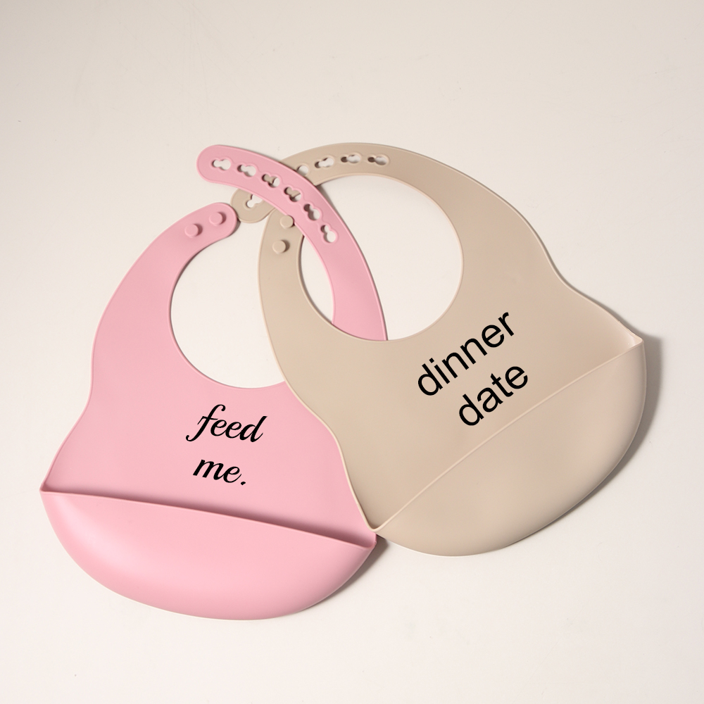 silicone bibs quote message wa - огляд і ціна Waterproof Baby Bibs Silicone