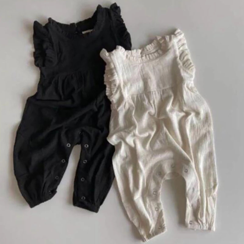 2026 Summer New Baby Rompers   - огляд і ціна Baby Summer Linen Sleeveless Jumpsuit