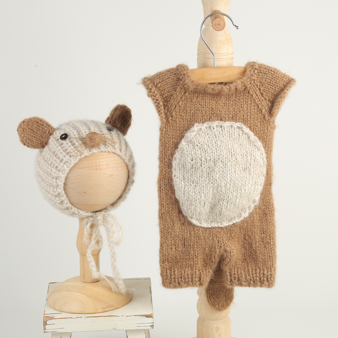 Knitted Beaver Newborn Photogr - огляд і ціна Infant Photography Props Outfit