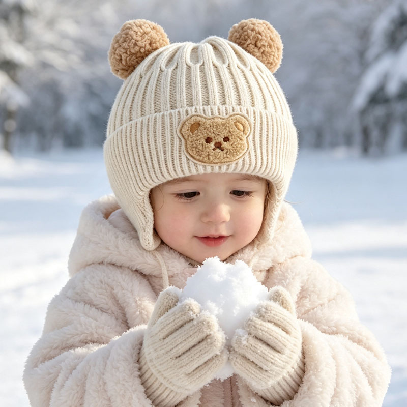 1-10PCS Baby Bear Ears Knit Be - огляд і ціна Infant Beanie Hat With Ears