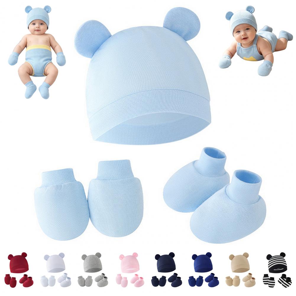Anti Scratch Mittens for Newbo - огляд і ціна Infant Beanie Hat With Ears
