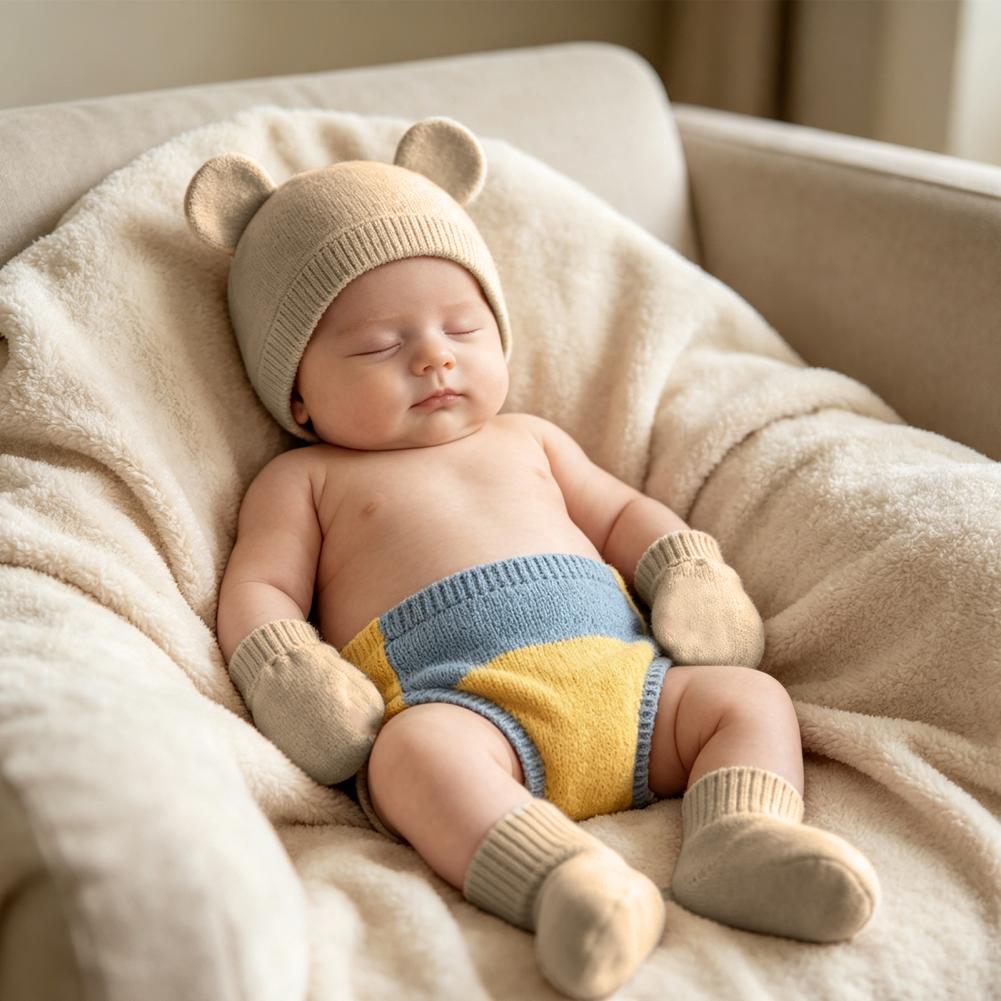 Anti Scratch Mittens for Newbo - огляд і ціна Infant Beanie Hat With Ears