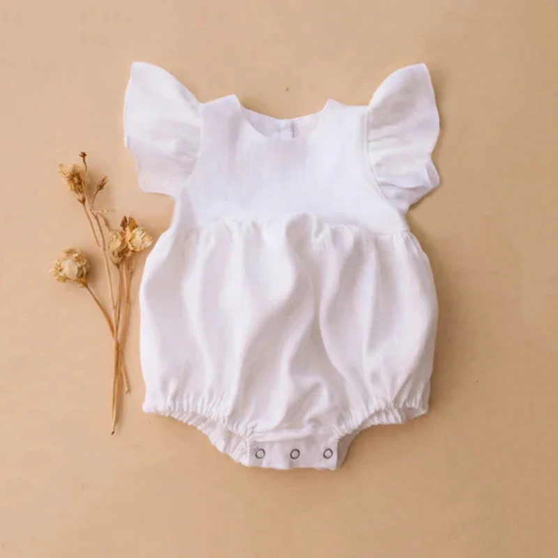 0-24M Linen Cotton Newborn Gir - огляд і ціна Baby Summer Linen Sleeveless Jumpsuit