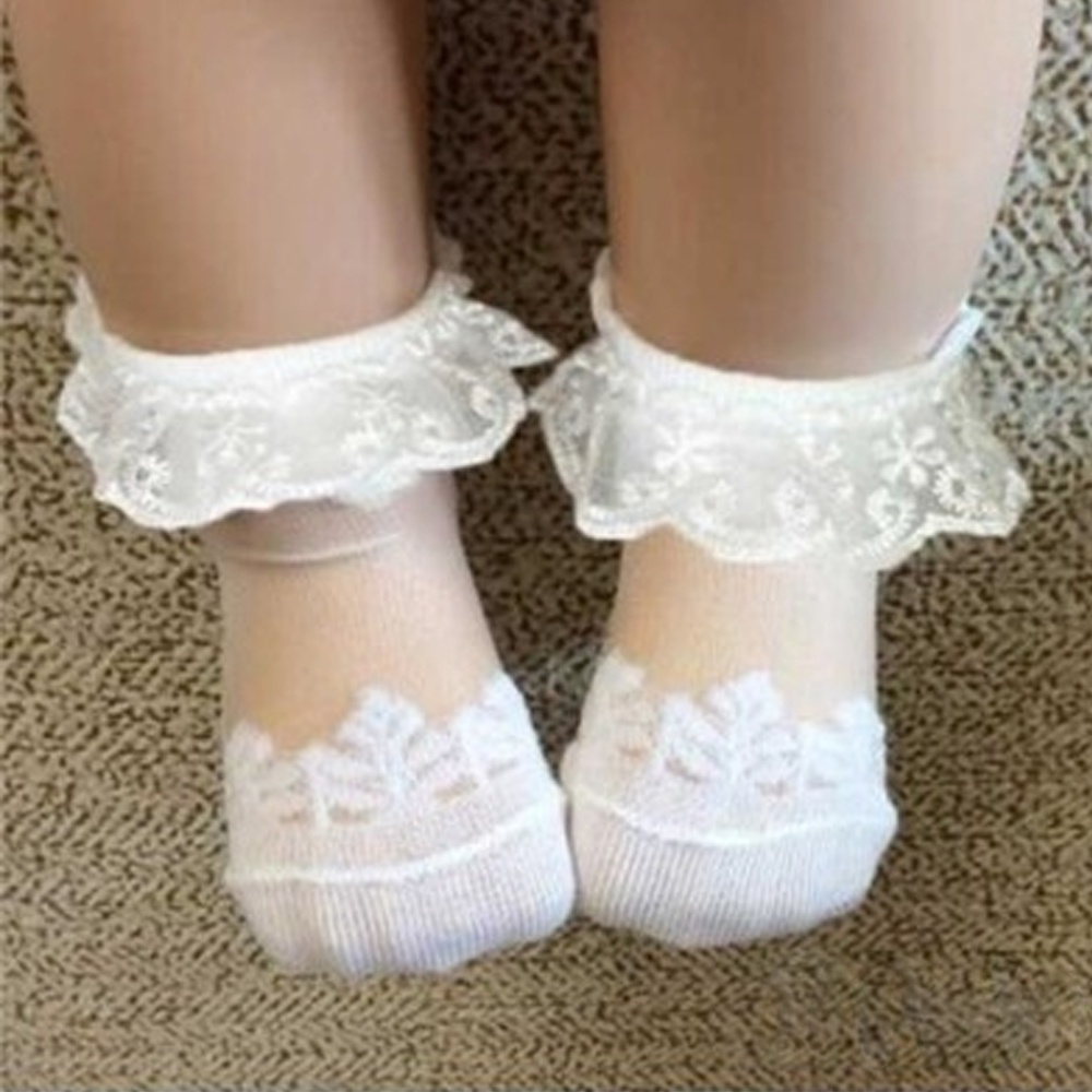 Cute Lace Floral Net Baby Sock - огляд і ціна Unisex Baby Socks Non Slip