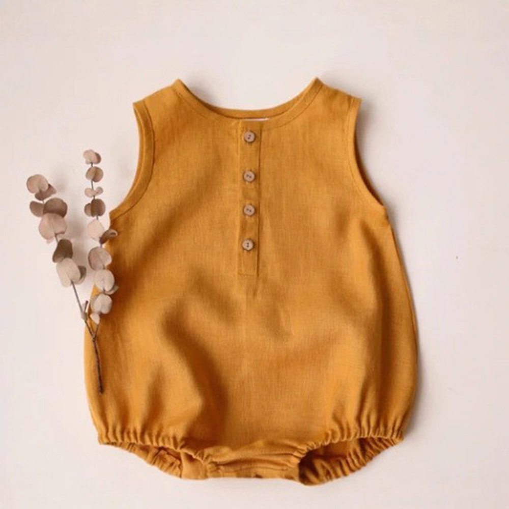 Newborn Baby Boys Linen Cotton - огляд і ціна Baby Summer Linen Sleeveless Jumpsuit