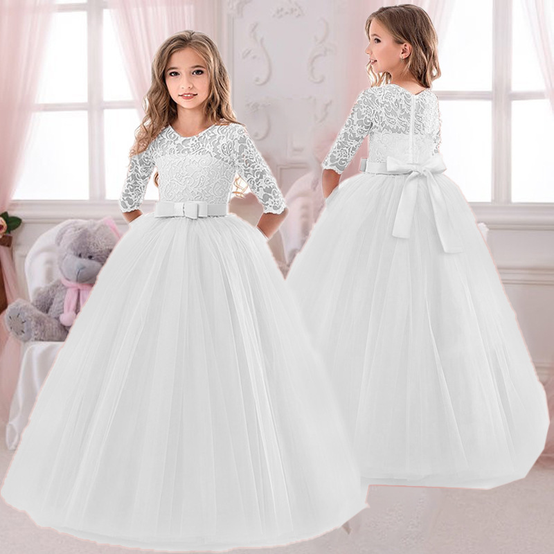 Girls Lace Embroidered Bow Pri - огляд і ціна Toddler Girl Tulle Party Dress
