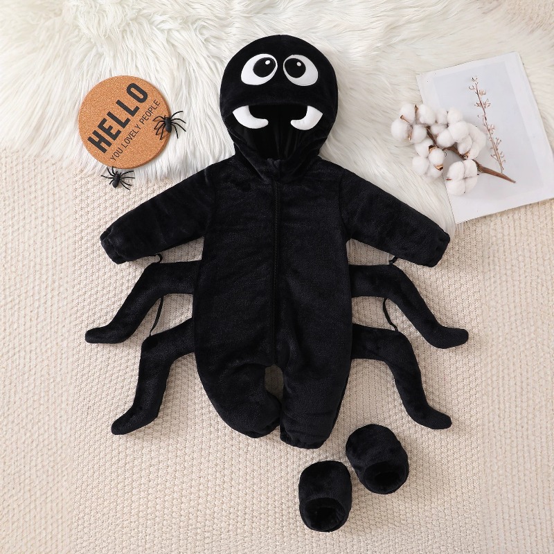Newborn Baby Black Spider Romp - огляд і ціна Cotton Baby Onesies Zipper