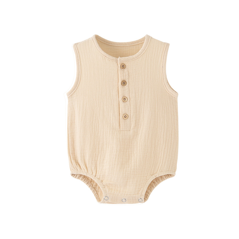 Summer Solid Newborn Baby 100% - огляд і ціна Baby Summer Linen Sleeveless Jumpsuit